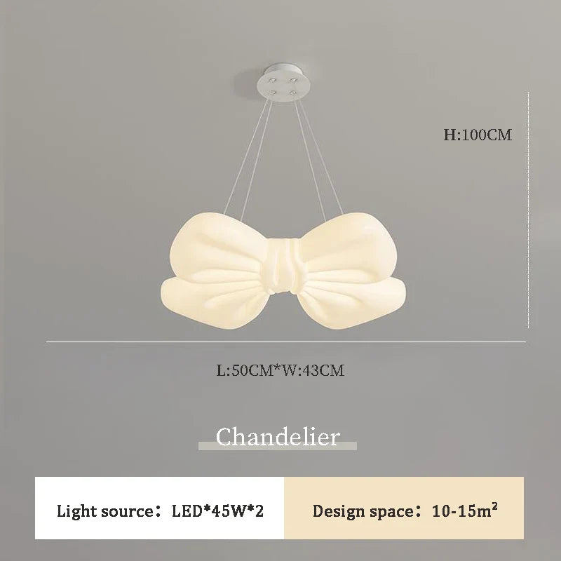 Plafonnier LED "Nœud Romantique" pour Petite Fille