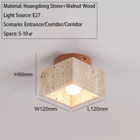 Plafonnier LED en marbre pour une entrée moderne