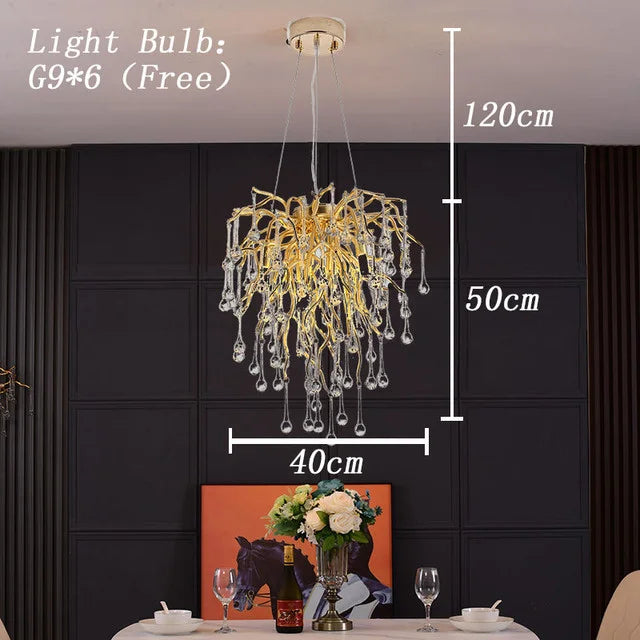 Lustre en Cristal LED de Luxe Moderne pour un Intérieur Élégant