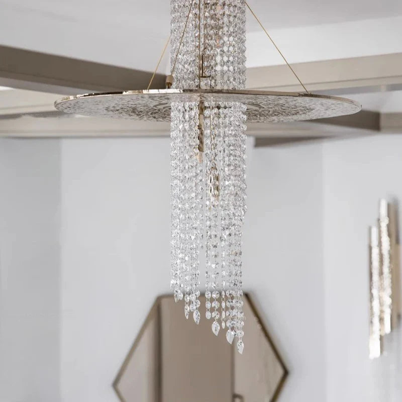 Lustre en Cristal Moderne pour Villa de Luxe LED Glamour