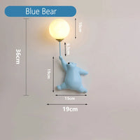 Applique murale LED Ours Lumineux