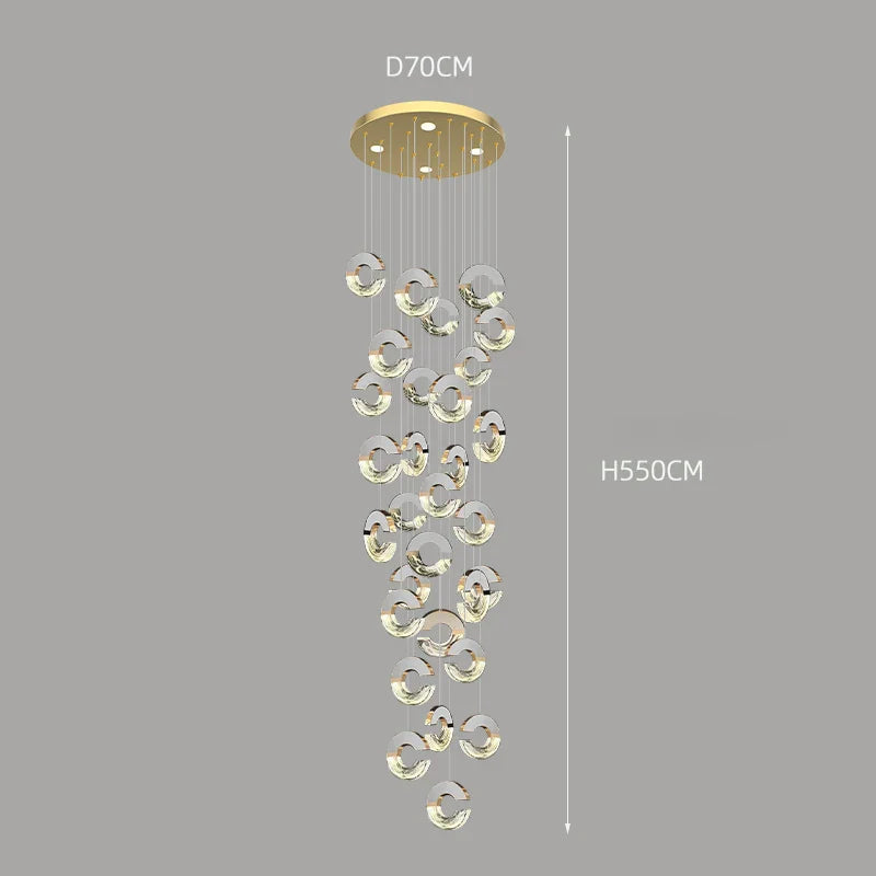 Lustre en cristal de décoration pour une maison contemporaine