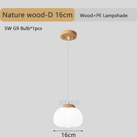 Lustre en bois naturel - Style coton