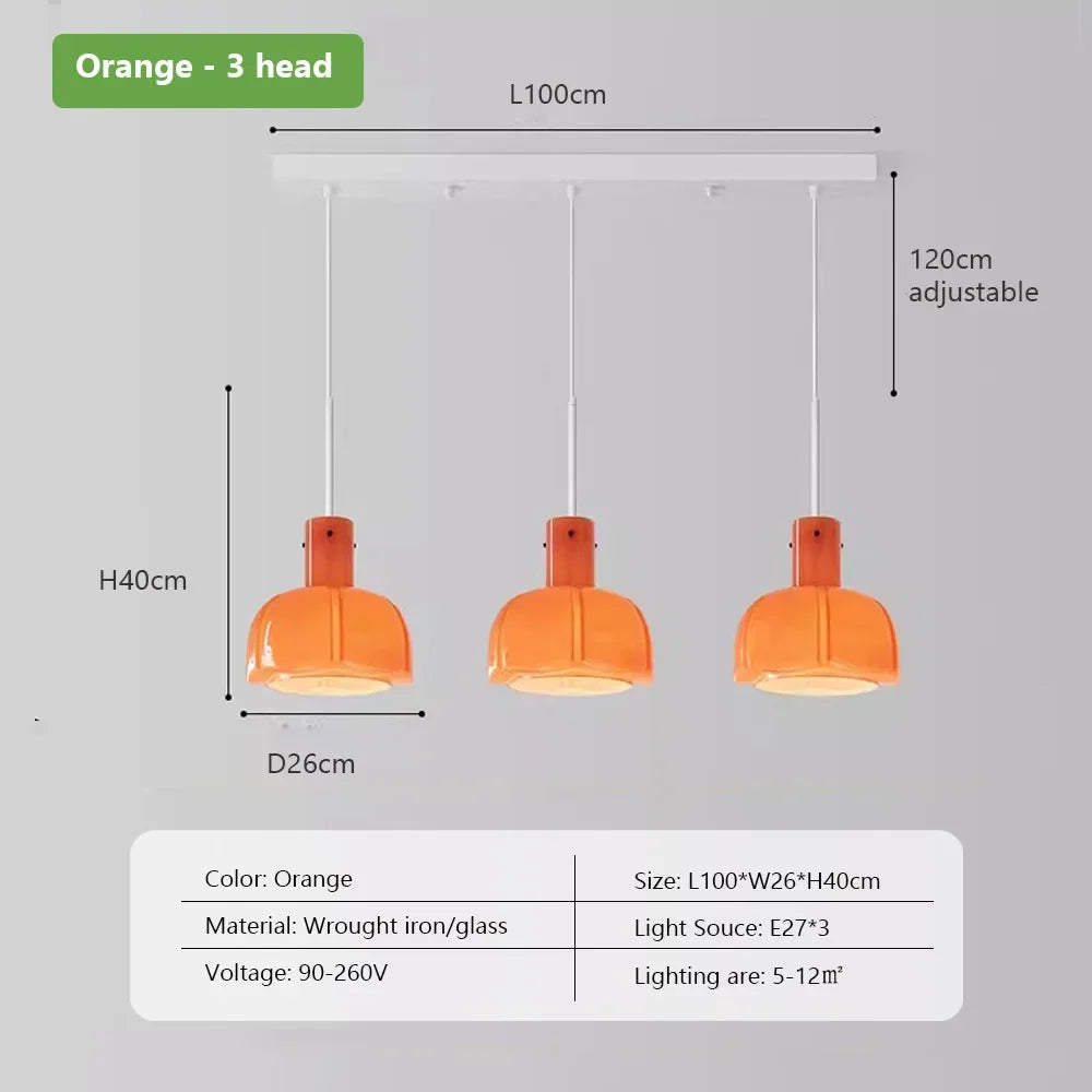 Luminaire décoratif d'intérieur : Lampe suspendue médiévale en verre