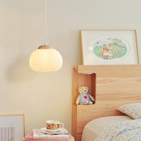 Lustre en bois naturel - Style coton