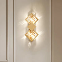 Applique murale en cristal de luxe et lumière