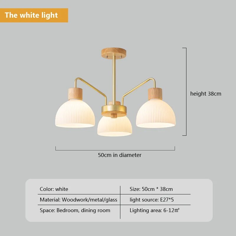 Lustre nordique en bois - Style japonais