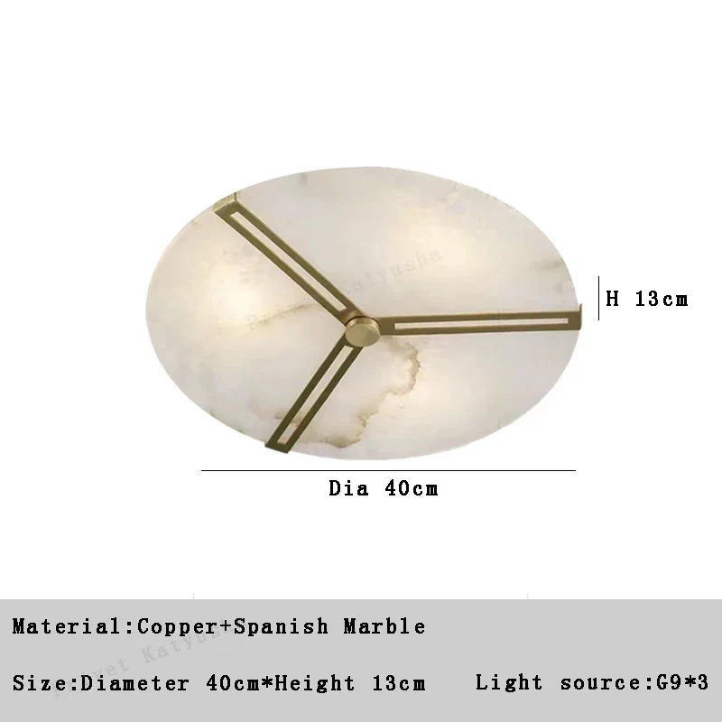 Plafonnier LED Moderne en Marbre Naturel Luminaire Décoratif 2024 - Luxe et Élégance