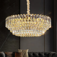 Lustre LED Moderne de Luxe en Cristal pour Salon et Salle à Manger