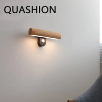 Applique murale Rotative en bois et LED