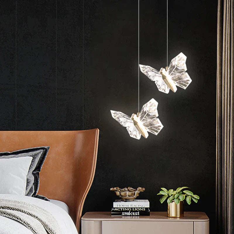 Suspension LED papillon design nordique moderne pour une décoration intérieure tendance