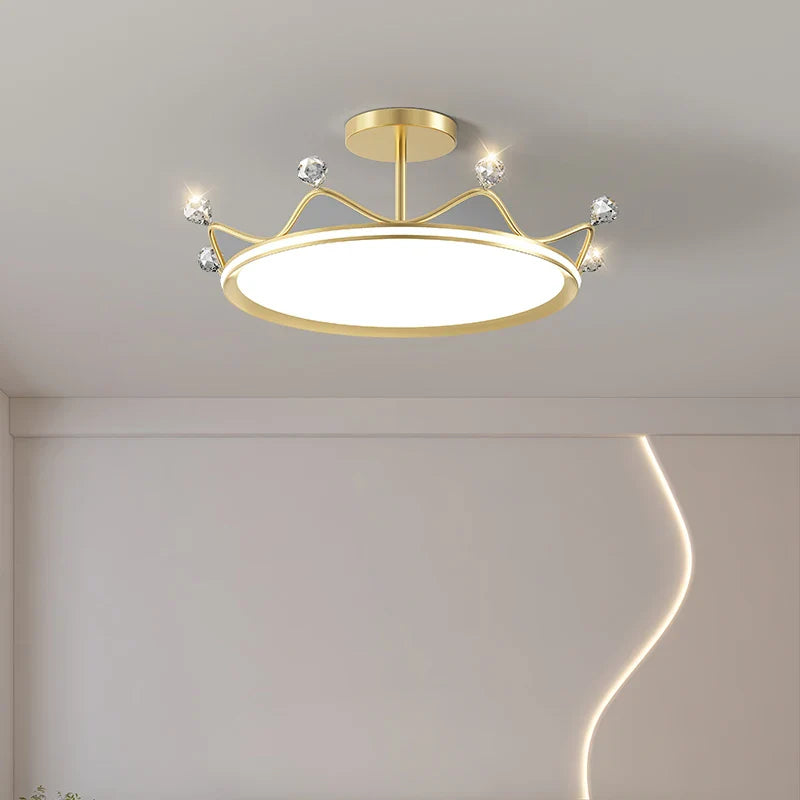 Plafonnier Couronne pour Chambre d'Enfant Princesse - Protection des Yeux