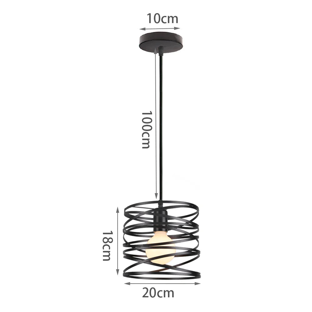 Lustre Suspendu Ruban LED Vintage Moderne Tourbillon