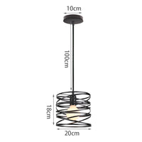 Lustre Suspendu Ruban LED Vintage Moderne Tourbillon