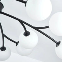 Lustre Nordique en Verre LED pour une Décoration de Cuisine Moderne
