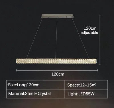 Lustre de luxe en cristal pour hôtel et bar - Style moderne