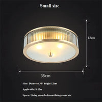 Plafonnier LED Cuivre Cristal Élégant