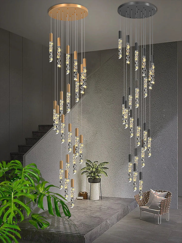 Suspension d'escalier en cristal Luxe & Élégance