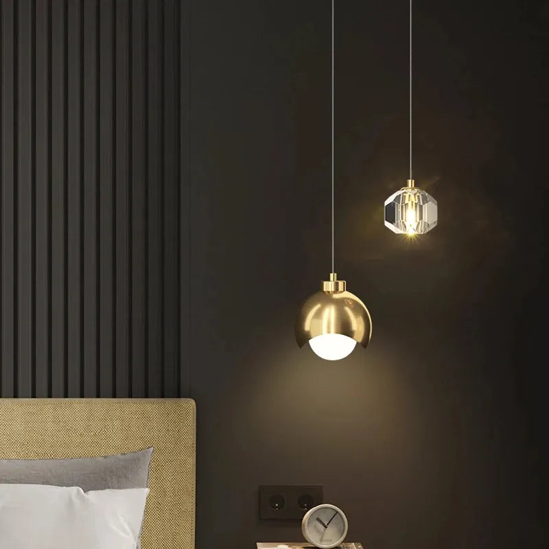 Lustre LED en cristal de luxe nordique - Éclat Brillant