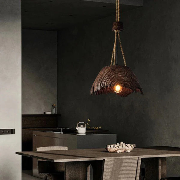Lustre Nordique Wabi Sabi Imitation Bois Design Exclusif - Décoration Maison