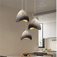Nordic Wabi Sabi : Lampe suspension LED minimaliste pour salle à manger, salon et chambre