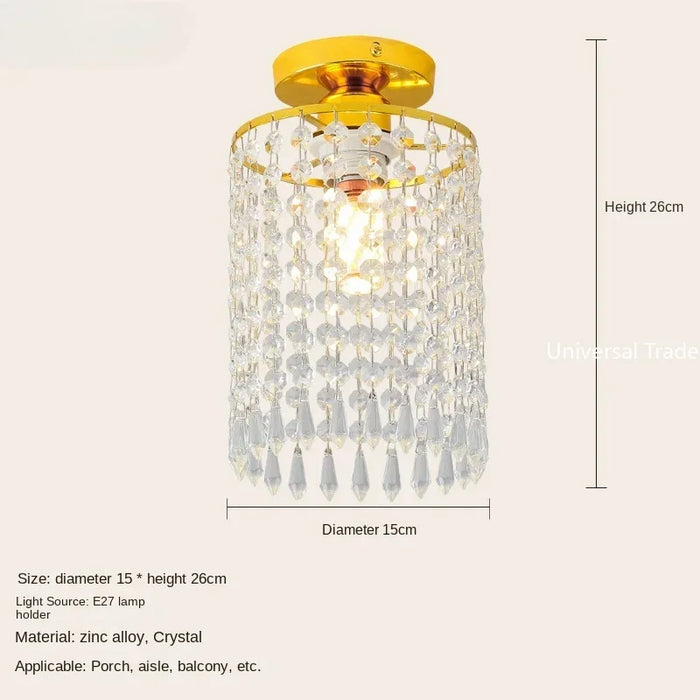 Plafonnier LED Luxe en Cristal K9 avec Structure en Acier Inoxydable