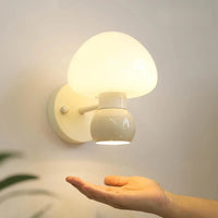 Applique murale crème champignon avec Double tête G9