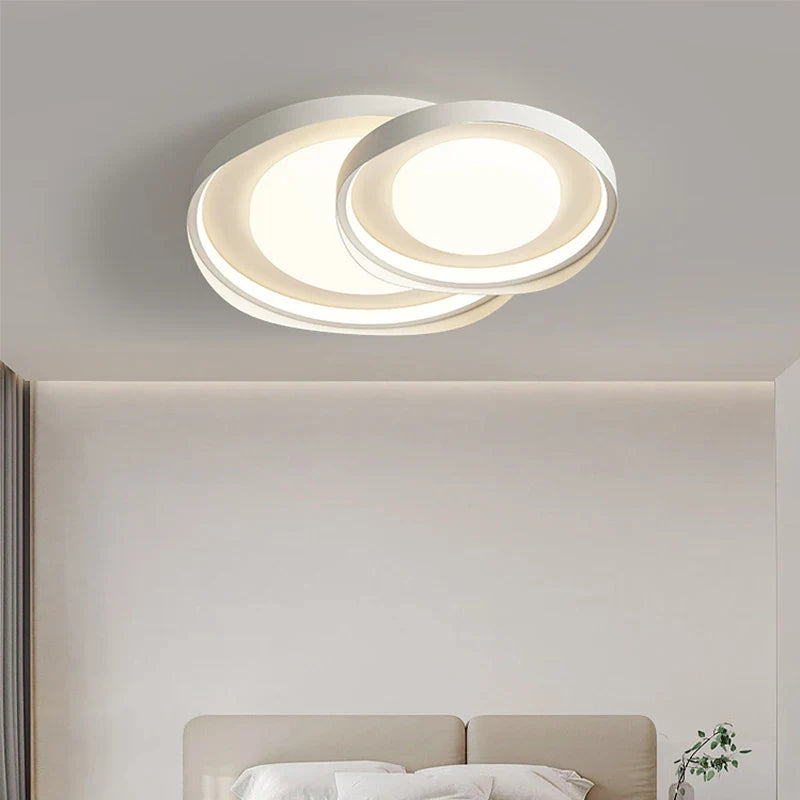 Plafonnier circulaire moderne en fer pour éclairage intérieur - Élégance lumineuse