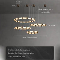 Lustre LED en verre design moderne de luxe 2024 - Édition Prestige