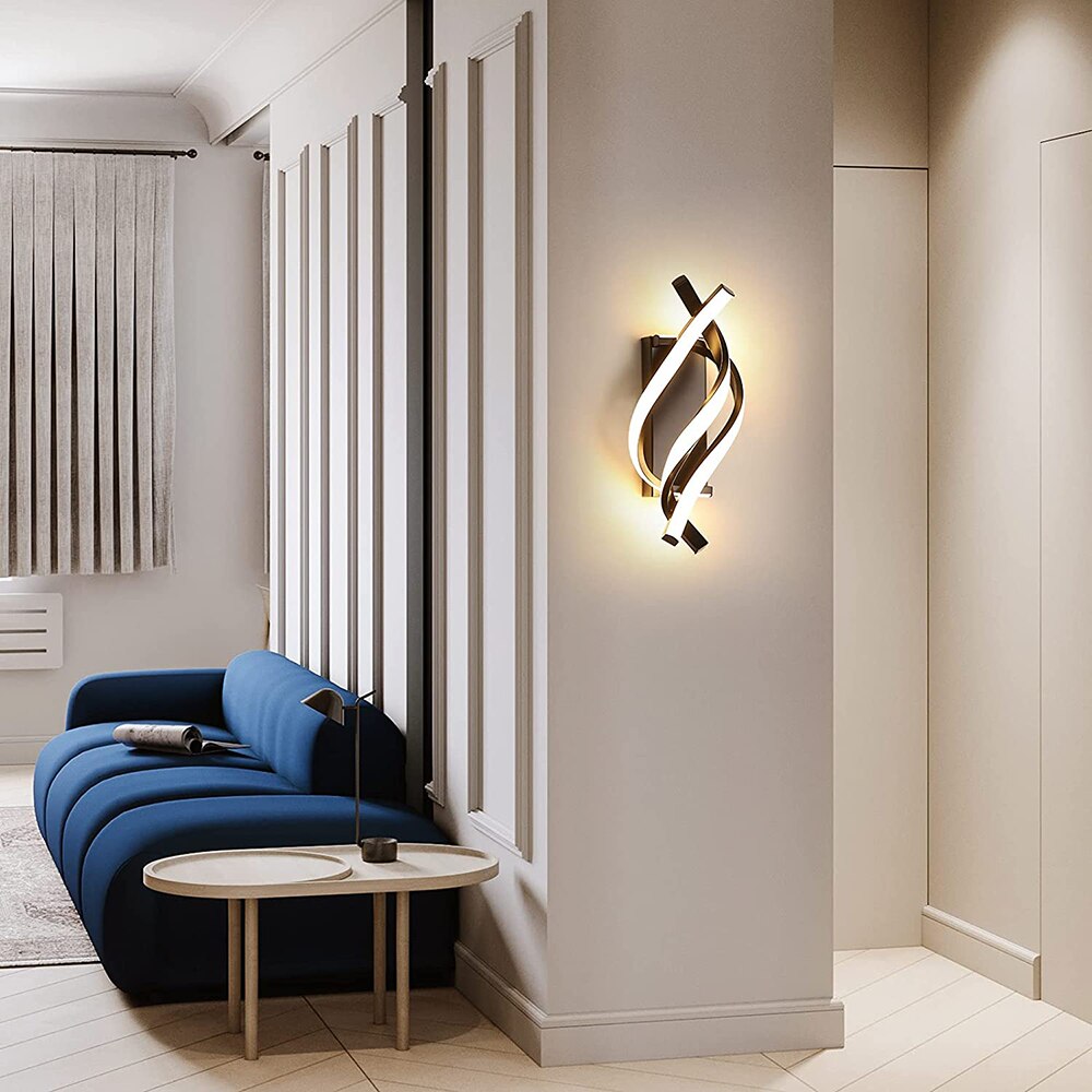 Applique murale LED en spirale d'aluminium - Style Psalm