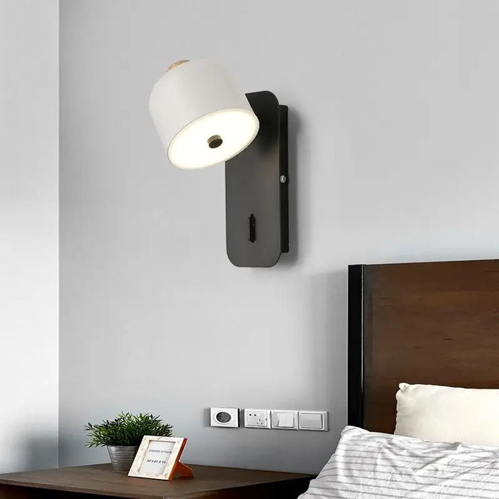 Applique Murale Nordique Rotative avec Interrupteur LED Pivotante - Collection Nordica