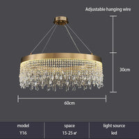 Plafonnier LED Moderne en Cristal - Luminaire Décoratif d'Intérieur