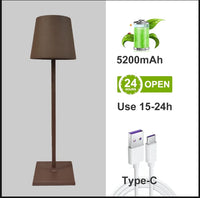 Lampe de bureau LED en alliage d'aluminium - Rechargeable via USB