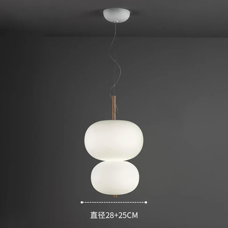 Lustre Nordique en Verre avec Suspension LED - Idéal pour une Décoration Tendance