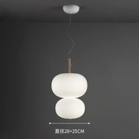 Lustre Nordique en Verre avec Suspension LED - Idéal pour une Décoration Tendance