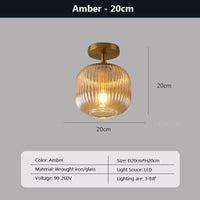 Plafonnier LED en verre nordique minimaliste pour un style moderne
