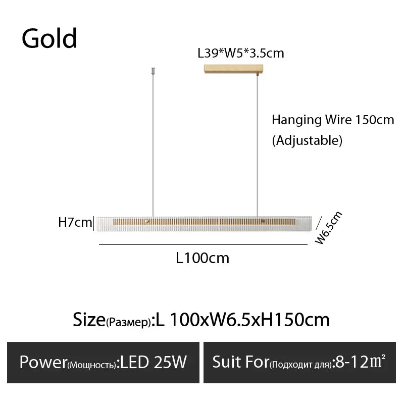 Lustre moderne minimaliste pour salle à manger