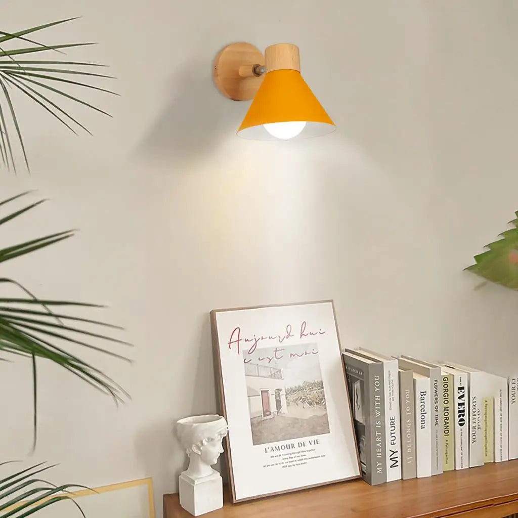 Applique murale LED nordique en bois - Élégance moderne
