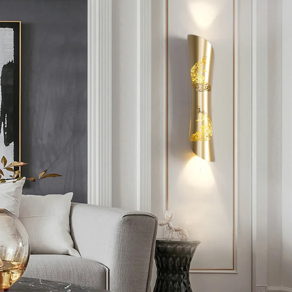Appliques murales design en acier inoxydable pour intérieur