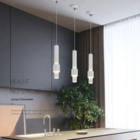 Suspension LED Tube Design Épuré