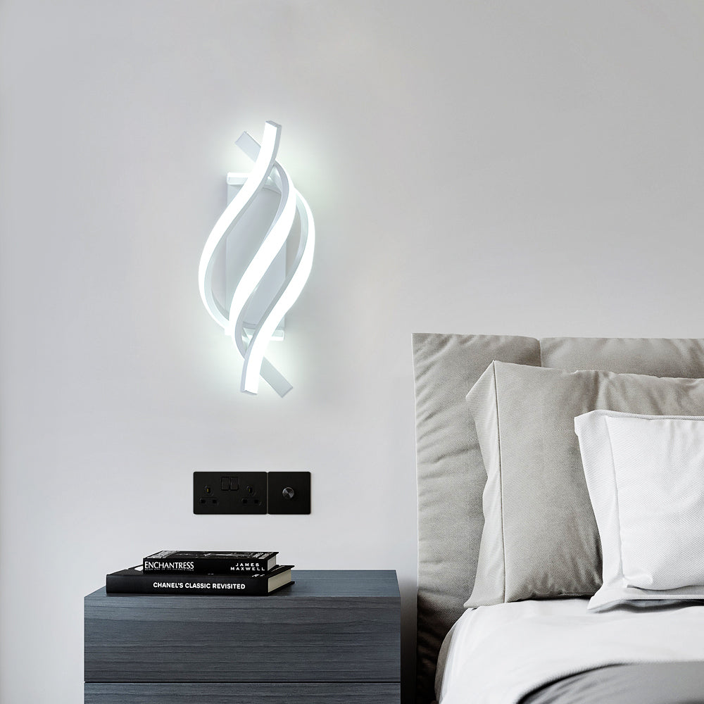 Applique murale LED en spirale d'aluminium - Style Psalm