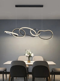Nouveau Lustre Nordique Luxe Créatif en Acier Inoxydable Galvanisé pour Restaurant Moderne