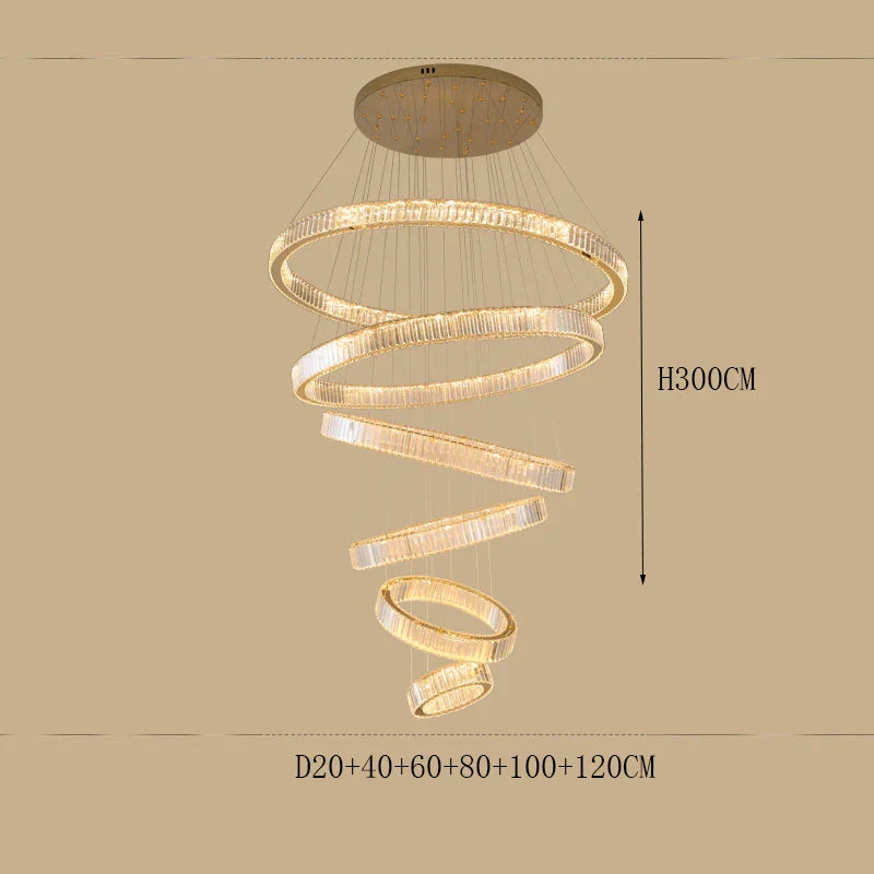 Lustre de Maison Moderne en Cristal de Luxe