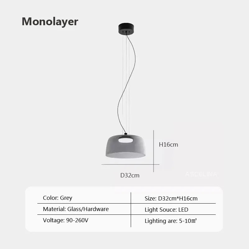 Lustre nordique en fil de verre pour une décoration moderne
