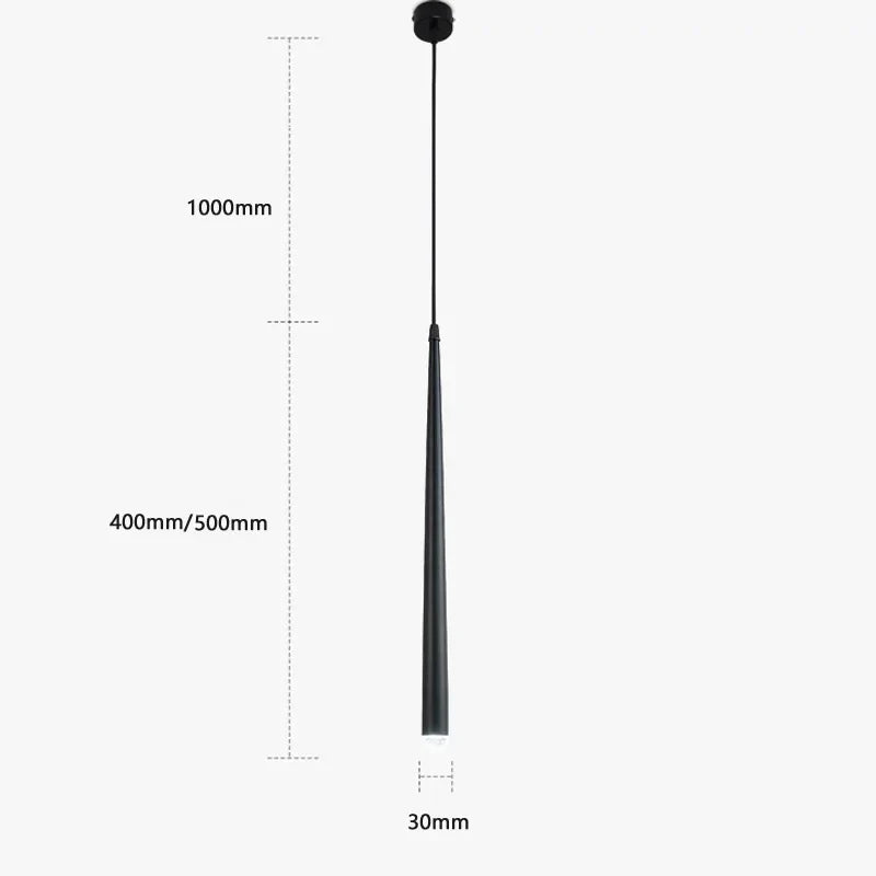 SuspensionCône LED Long Tube Acrylic Bubble Light