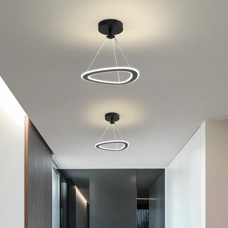 Lustre Nordique Épuré pour Balcon Bar Restaurant LED