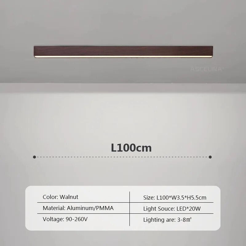 Lustre LED Bois Nordique Minimaliste