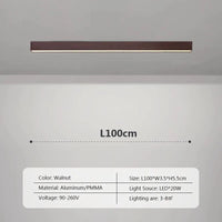 Lustre LED Bois Nordique Minimaliste