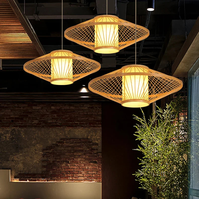 Lustre Bambou Tendance Zen Loft Japonais - Intérieur Élégant