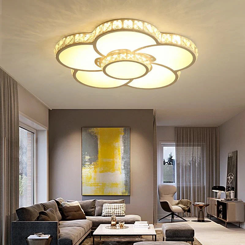 Plafonnier LED Fleur Chaude Romantique - Design Moderne et Éclairage Décoratif